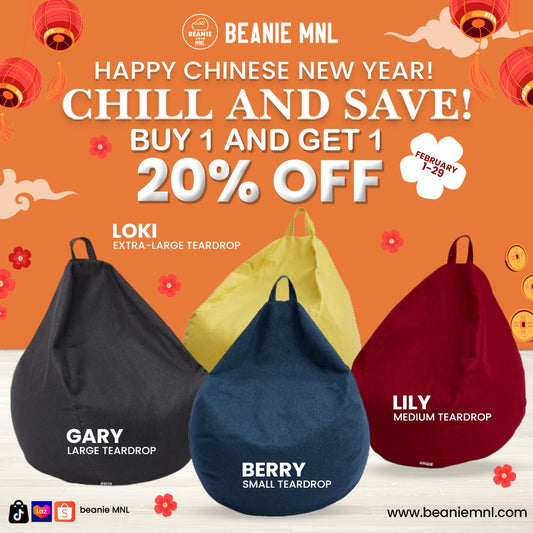 Buy 1 Take 1 20% OFF | Gary Large Teardrop, Berry Small Teardrop, & Lily Medium Teardrop Beanie MNL